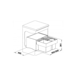 Sortownik odpadów Blanco SELECT XL 60/3 520 780